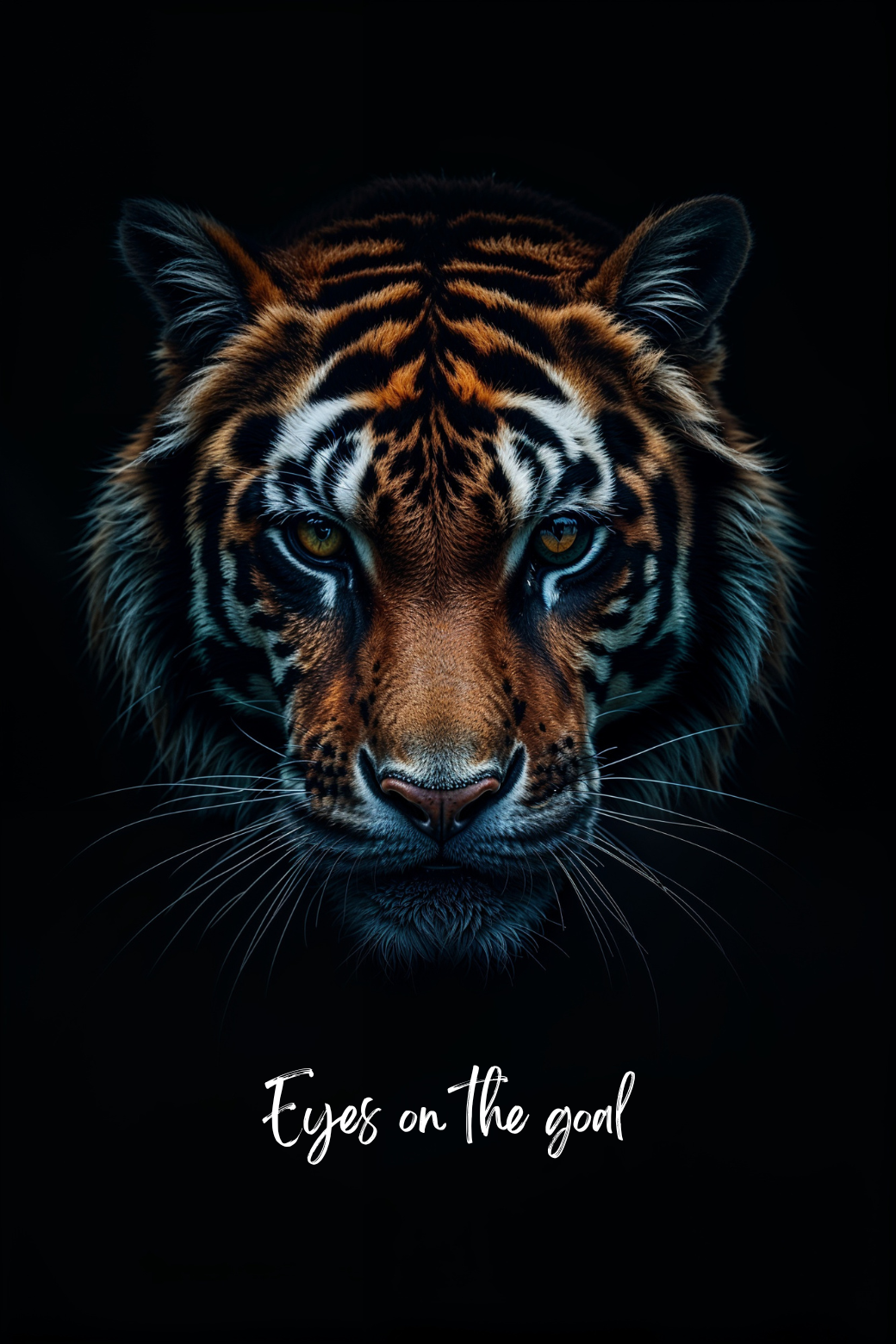 Tiger Motivation Metal Poster – Modern Wall Décor